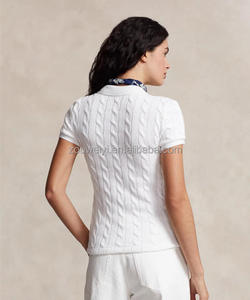 Ricamato RL Raff abbigliamento in <span class=keywords><strong>maglia</strong></span> Anti-pilling Ral <span class=keywords><strong>maglia</strong></span> <span class=keywords><strong>maglia</strong></span> a maniche corte Ph maglioni piccolo risvolto di <span class=keywords><strong>cotone</strong></span> Ruff da <span class=keywords><strong>donna</strong></span> - Product Image 5