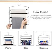 Nouveaux produits : Cintre multi-niveaux rotatif antidérapant pour pantalons avec barre en mousse pour armoire domestique