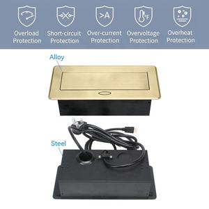 Table UK ordinateur intelligent or usb pop up prise 3 broches interrupteur connecter pop up prise table de conférence - Product Image 5
