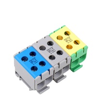 Boîtier de jonction en aluminium pour rail UTJ5, 1 entrée 1 sortie, courant élevé 145A, 50mm, 90 bornes