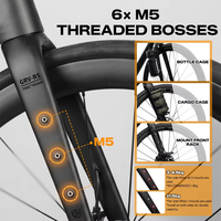 RACEDUEL Carbon-Rennradgabel 700C*45mm Carbonfaser-Gravel-Fahrradgabel 12*100mm Interne Kabelführung 700C Starrgabeln Konisches Rohr