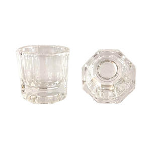 แก้วคริสตัลใสทรงแปดเหลี่ยมสำหรับทำเล็บมืออาชีพ SunelPort สำหรับใส่สี พาเลท แปรงล้าง และลายแกะสลักดอกไม้ - Product Image 2