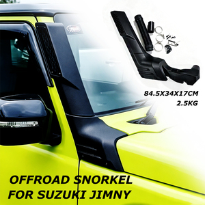 Kit de snorkel sans perçage pour <span class=keywords><strong>Suzuki</strong></span> <span class=keywords><strong>Jimny</strong></span> JB64 JB74 2018-2026, admission d'air surélevée en LLDPE texturé à fixation par boulons, kit de wading 4x4 tout-terrain - Product Image 1