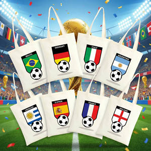 Sac fourre-tout en toile personnalisé, thème football minimaliste, avec breloque ballon de <span class=keywords><strong>foot</strong></span>, pour les fans de football, <span class=keywords><strong>cadeau</strong></span> promotionnel - Product Image 3