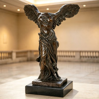 Décoration de cour classique européenne, sculpture personnalisable de la déesse de la victoire ailée en bronze, statue en bronze