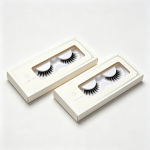 Boîte en papier vide de luxe pour emballage de faux cils, avec fenêtre transparente, impression personnalisée du logo OEM. - Product Image 4