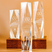 Trophée en cristal K9 haut de gamme, médaillon en métal irrégulier, impression numérique, sablage, gravure laser, personnalisable, présentation