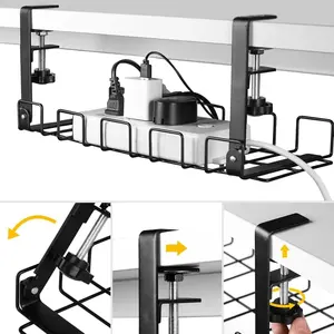 Vassoio per la gestione dei <span class=keywords><strong>cavi</strong></span> Rack per la gestione dei <span class=keywords><strong>cavi</strong></span> vassoio per <span class=keywords><strong>cavi</strong></span> da <span class=keywords><strong>scrivania</strong></span> con Organizer per <span class=keywords><strong>cavi</strong></span> e Organizer per <span class=keywords><strong>cavi</strong></span> da <span class=keywords><strong>scrivania</strong></span> - Product Image 5