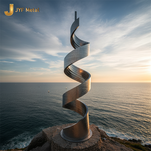 Escultura Abstracta de Acero Inoxidable para Decoración de Arte Metálico de Exteriores para Hoteles en Venta - Product Image 3