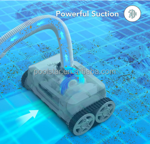 Robot hút bụi bể bơi tự động, dụng cụ vệ sinh bể bơi gắn tường, hút chân không, dành cho bể bơi lắp đặt dưới đất, kèm ống dẫn. - Product Image 4