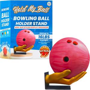 Soporte para Bola de Boliche, Duradero, Dorado, Antideslizante, Esculpido a Mano, Organizador de Exhibición para Entusiastas del Deporte, de Plástico - Product Image 1