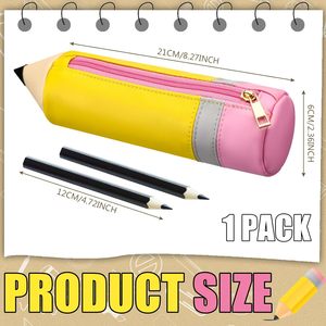 Étui à crayons en silicone personnalisé à la mode, avec fermeture éclair, pour enfants et étudiants, sac de papeterie mignon en forme de crayon avec logo - Product Image 2