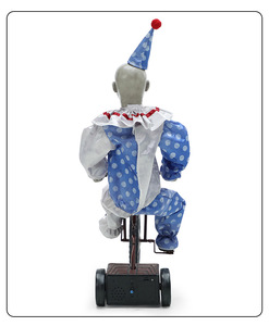 Décoration Animatronique de Scène Hantée : Clown Cycliste d'Halloween Électrique à Induction Lumineuse et Sonore, Joker Animé - Product Image 5