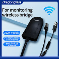Dragonglass DGB1 2023, el Más Reciente CPE Inalámbrico para Exteriores de 2.4GHz y 300Mbps, Punto de Acceso de Red, Chipset MT7620A, Negro