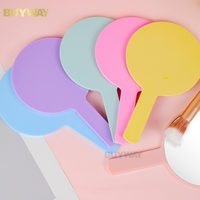 Miroir de poche compact personnalisé à une face avec finition argentée, option logo OEM, pour un usage quotidien en maquillage