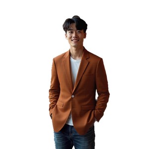 Giacca da <span class=keywords><strong>Uomo</strong></span> Stile Coreano Casual Elegante Monopetto <span class=keywords><strong>Slim</strong></span> Fit Multicolore Brillante e Fresco per Lavoro Quotidiano Vendita all'Ingrosso - Product Image 5
