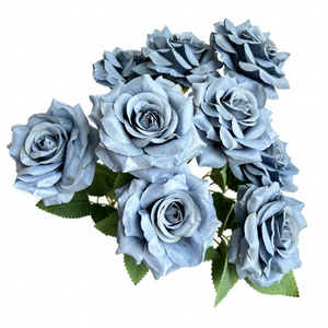 Gran Venta Vendido por <span class=keywords><strong>La</strong></span> Fábrica Ramo Artificial <span class=keywords><strong>de</strong></span> 7 cabezas <span class=keywords><strong>de</strong></span> Rosas <span class=keywords><strong>de</strong></span> Nieve - Product Image 3