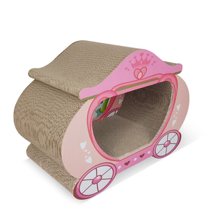 Lembo di gatto con lettiera personalizzata <span class=keywords><strong>per</strong></span> <span class=keywords><strong>gatti</strong></span>-casa rosa dei funghi della principessa-gratta e vinci in carta ondulata - Product Image 1