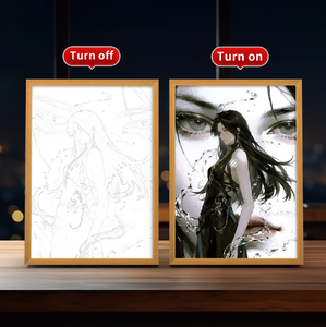 <span class=keywords><strong>Anime</strong></span> Poster Night Light LED 3 colores Marco de fotos de madera Lámpara para decoración de dormitorio Marco de fotos con luz Led - Product Image 3