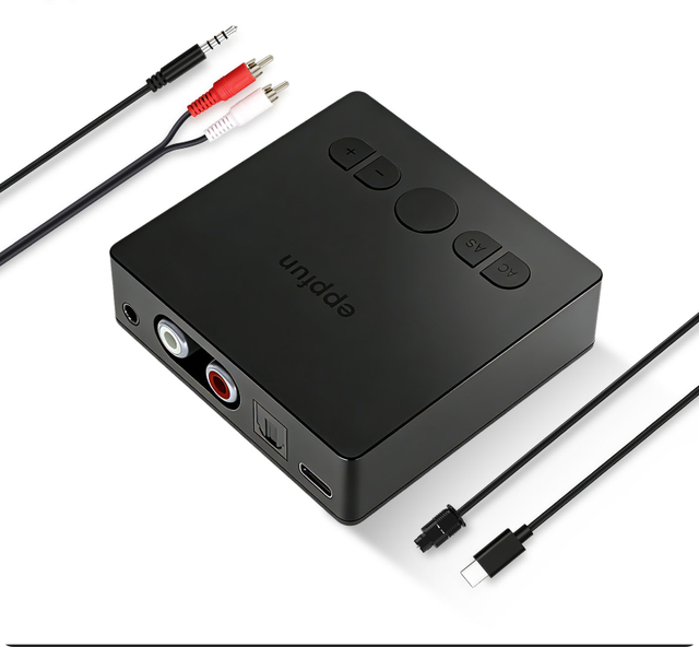 Auracast Transmitter with Optical, RCA, Aux, USB C, BT Audio Input. for Watching TV, Gaming.Compliance for S24 Phone