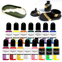 TIMESRUI Vente Chaude Peinture Acrylique Mat Matériau de Coloration Ciment Plâtre, 12 Couleurs Pigment à Base d'Eau pour Artisanat DIY, Plâtre