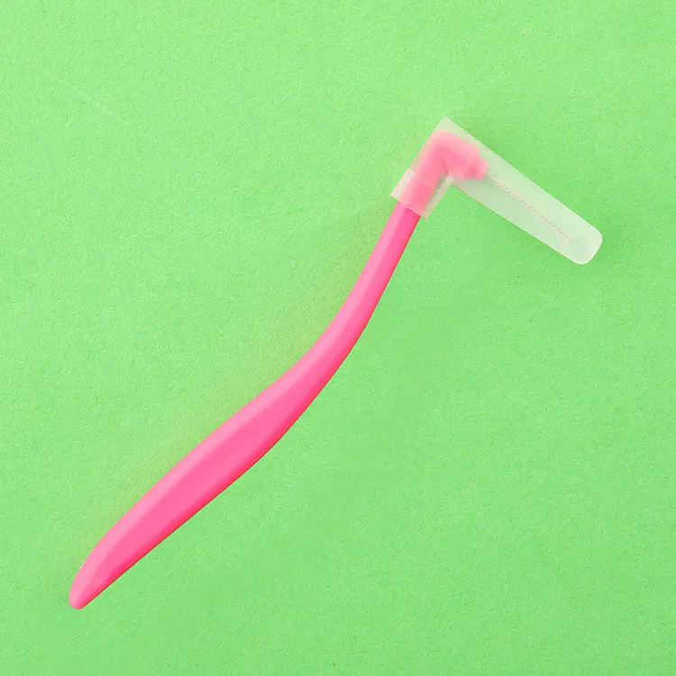 2024 novo desenvolvimento de cartão blister em forma de L 8pcs escova interdental para limpeza dos dentes
