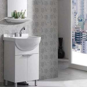 Nuevo Producto: Mueble de Baño Redondo con Panel de Madera y Espejo - Product Image 4