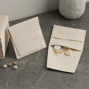 8x8cm Microfiber <b>Textile</b> <b>Packaging</b> Bag, Suede Jewelry Pouch with Custom Print Option, Small Envelope Gift Wrapping for Jewelry - Product Image 1