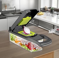 Bpa Gratis Multifunctioneel Keukengereedschap Uiensnijder 13 In 1 Groentesnijder Shredder Handgraspen Fruitgroente Chopper