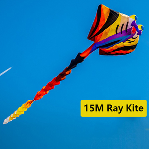 15M 30D Thunder Devil Fish Soft <span class=keywords><strong>Kite</strong></span> Nylon Cerf-volant gonflable Résistant à la déchirure Sports de plein air Compétition - Product Image 2