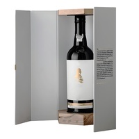 Clamshell type portable vin rouge 3 litres quadrum boîtes pour cadeau de vacances ensemble deux bouteille 1 litre boîte à vin