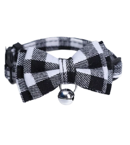 PUPE Collar para Gato de Nylon con Lazo a Cuadros, Ajustable, con Hebilla de Liberación Rápida y Campana, Accesorios para Mascotas Pequeñas - Product Image 6
