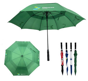 Parapluie droit de luxe en fibre de verre de haute qualité, résistant au vent fort, avec impression personnalisée - Product Image 1