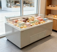 Vitrine réfrigérée horizontale à LED 220V pour sandwichs, gâteaux et desserts, avec refroidisseur d'air intégré, idéale pour boulangerie