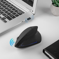 Harga Grosir Mouse Optik Berkabel Vertikal 1600DPI Desain Ergonomis Nyaman 6 Tombol Dapat Diisi Ulang USB 2.4GHz Nirkabel 10m