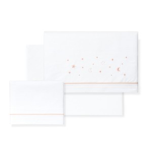 LUNA BODAQUES Set trapunta e lenzuolo in cotone biologico per neonati Set di biancheria da letto per neonati 3 pz - Product Image 1