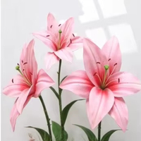 Offre Spéciale : Fleurs géantes créatives en EVA, type lys, avec support, en mousse EVA colorée, pour vitrine, scène de mariage et décoration de chemin.