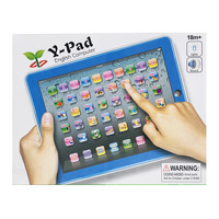 Deux types de tablette scolaire de jouets d'apprentissage de machine d'éducation précoce anglaise bleue et rose pour les enfants