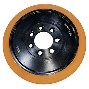 <span class=keywords><strong>Roue</strong></span> motrice pour <span class=keywords><strong>chariot</strong></span> élévateur Jungheinrich 50030509 343*114*80mm, pneu de traction en polyuréthane durable de rechange, capacité de charge 1000kg - Product Image 3