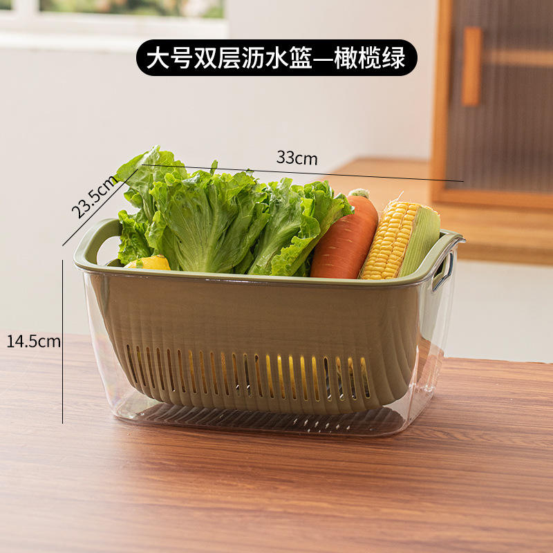 [Nouveauté 2025] Panier d'égouttage extra profond et extra large - Vert