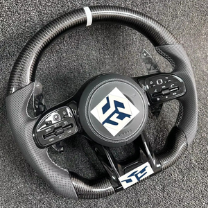 Volante AMG in Carbonio Personalizzato di Alta Qualità per <span class=keywords><strong>Mercedes</strong></span> <span class=keywords><strong>Serie</strong></span> A, <span class=keywords><strong>B</strong></span>, C, E, S, G, V, CLS, GLC, GLE, GLS, GLA, GLK, SLC - Product Image 1