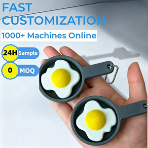 Clicker de Descompresión con Diseño de Huevo Frito, Producción Rápida, Diseño Personalizable, Impresión 3D PLA, Fabricación en Pequeños Lotes - Product Image 1