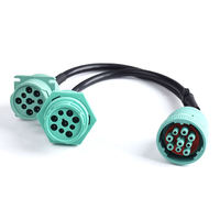 Adecuado para conector OBD de diagnóstico Cummins, enchufe de cable de detección OBD 2, conector de cable de conexión de 9 pines, conector