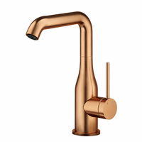 Robinet de lavabo en laiton de style allemand, monocommande, à poser sur le comptoir, avec eau chaude et froide, pour appartement et projets résidentiels