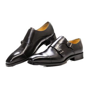 Mocassino Monkshoe da uomo comodo in pelle stile italiano di alta qualità fatto a mano - Product Image 1