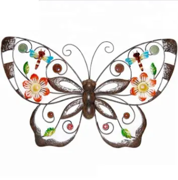 Handwork metal wall arts butterfly home hanging decor