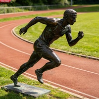 Sculpture de nageur en bronze YOUFINE, taille réelle, moulée à la main, statue d'athlète nageur pour décoration extérieure