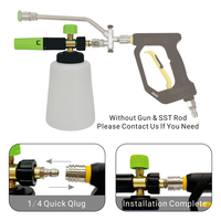 Pistolet à mousse métallique grande capacité 1L pour lavage auto, canon à neige, nettoyage haute pression - Vente en gros