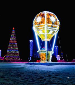 Luces Decorativas de Globos Aerostáticos Navideños, Luces LED Impermeables para Exteriores, Decoración para Plazas, Calles, Parques, Festivales, Celebraciones de Invierno - Product Image 1