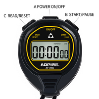 Klassische elektronische Handheld LCD Chronograph Sport Stoppuhr Timer Countdown-Funktion Stoppuhr Stoppuhr